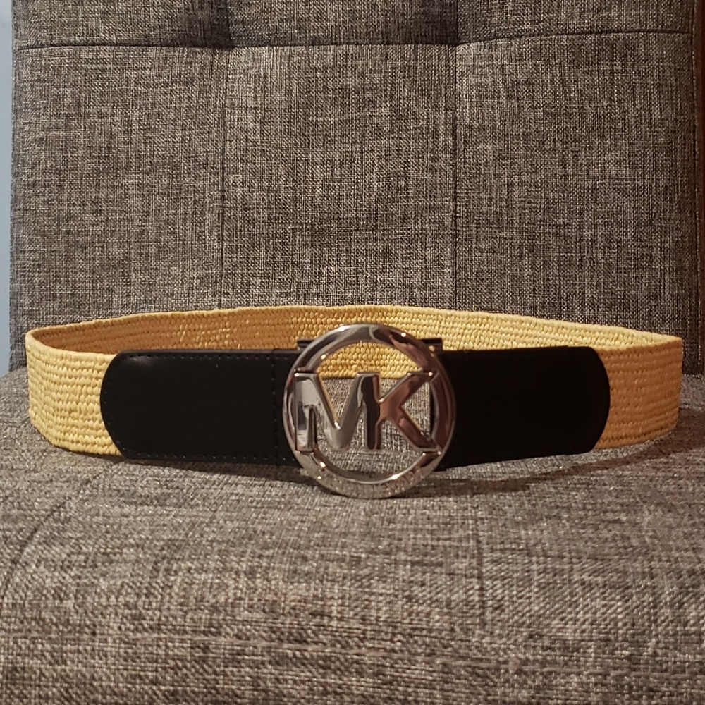 NEW Michael Kors Leather Stretch Woven Belt | Size: S/M